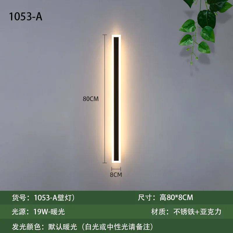 Modern Waterproof LED Wall Lamp for Garden Villa Courtyard Balcony