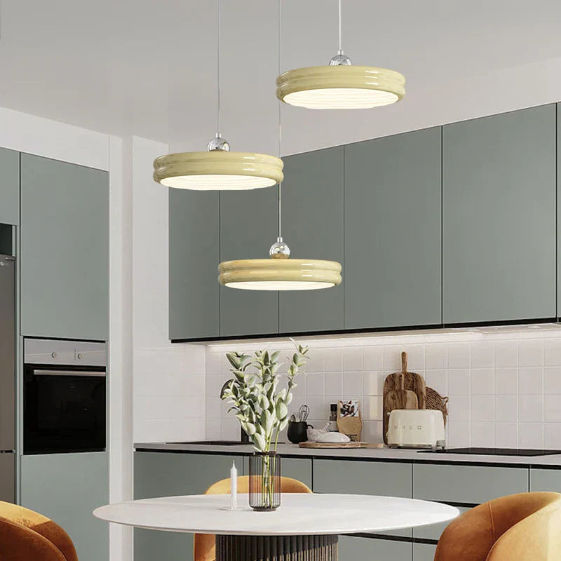 Circular Modern Chandelier Pendant Light Dimmable Indoor Lamp for Dining & Kitchen Island