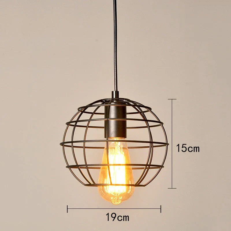 Retro Iron Art Pendant Light for Dining Room Kitchen Bedroom Bar