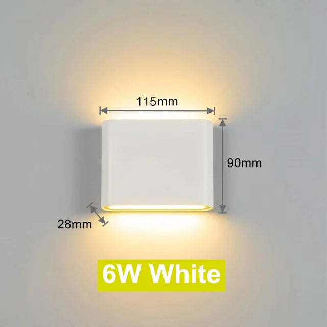 Outdoor LED Wall Lamp Up Down IP65 Waterproof Aluminum Sconces