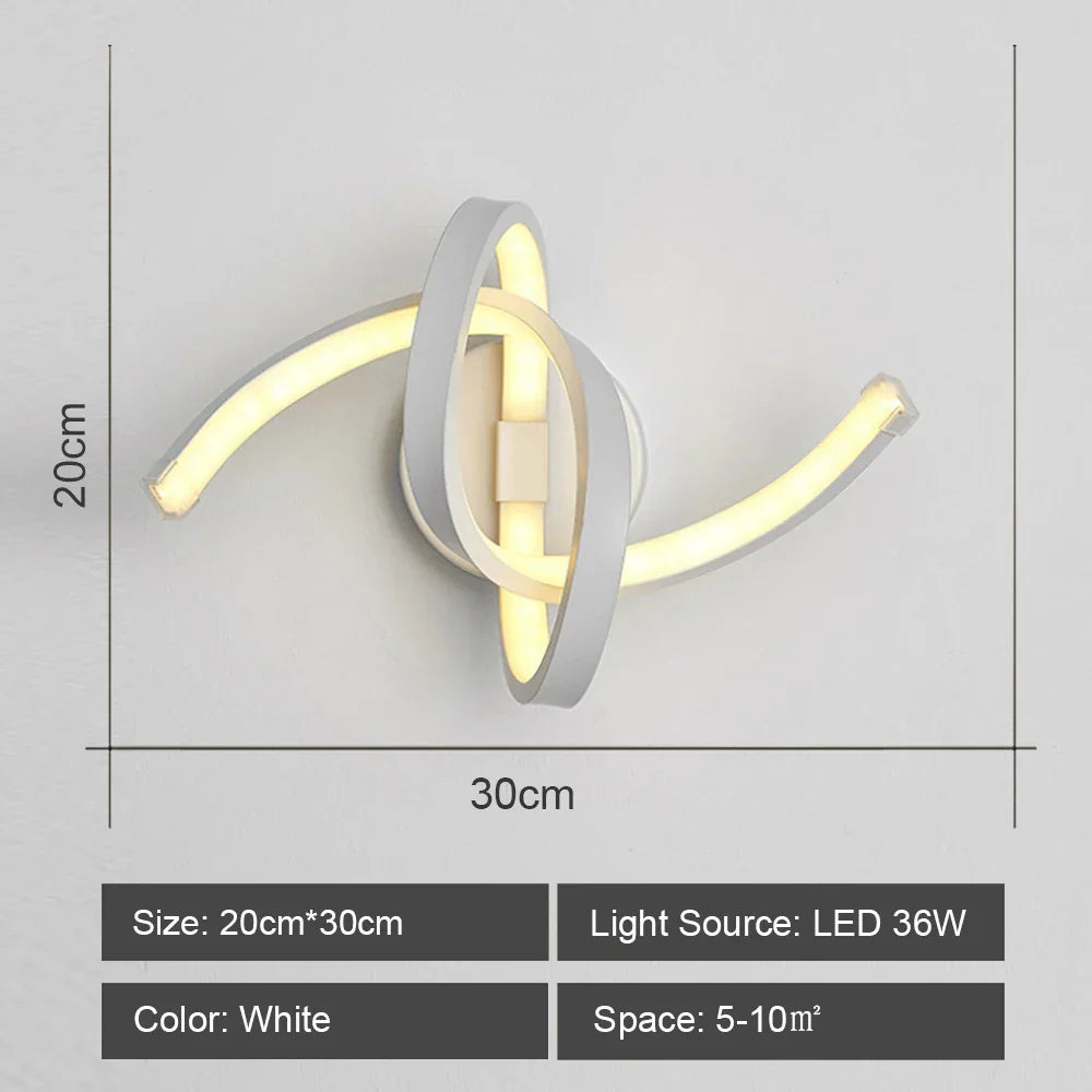 LED Wall Sconce Light Acrylic Lamp for Bedroom Corridor Chandelier Style