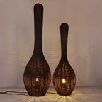 Bamboo Floor Lamp: Unique Rattan Light for Living Room, Bedroom, Teahouse Decor