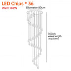 Nordic Crystal Cube Chandelier LED Light for Home Staircase Loft Living Room