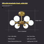 Nordic Glass Ball LED Chandelier for Bedroom Dining Room.