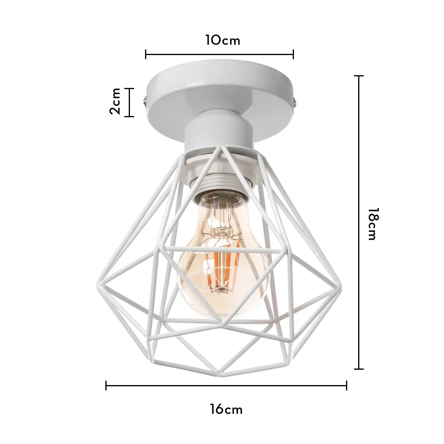 Industrial E27 Ceiling Lamp: Vintage Retro Loft Style for Home Living Room and Kitchen Decor