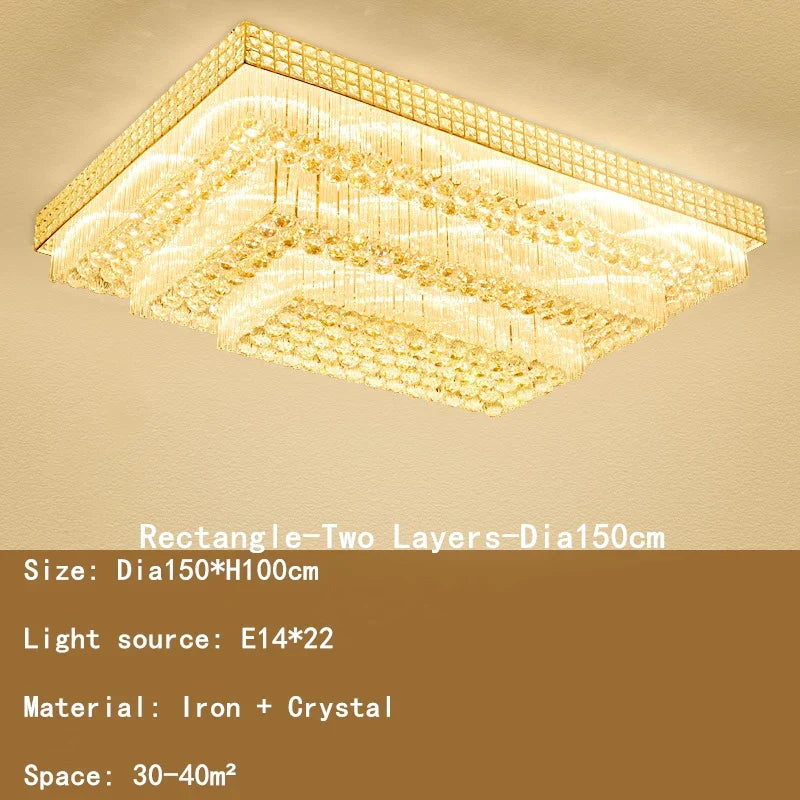 Crystal LED Chandelier: Light Luxury Ceiling Lamps for Living Room, Bedroom, Kitchen, Hotel