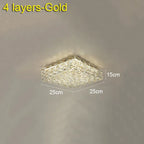 Crystal Ceiling Lamp: Modern Minimalist Indoor LED Lighting for Living Room, Dining & Bedroom