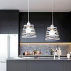 Modern LED Spiral Swirl Pendant Lamp Shade Chandelier for Living Room