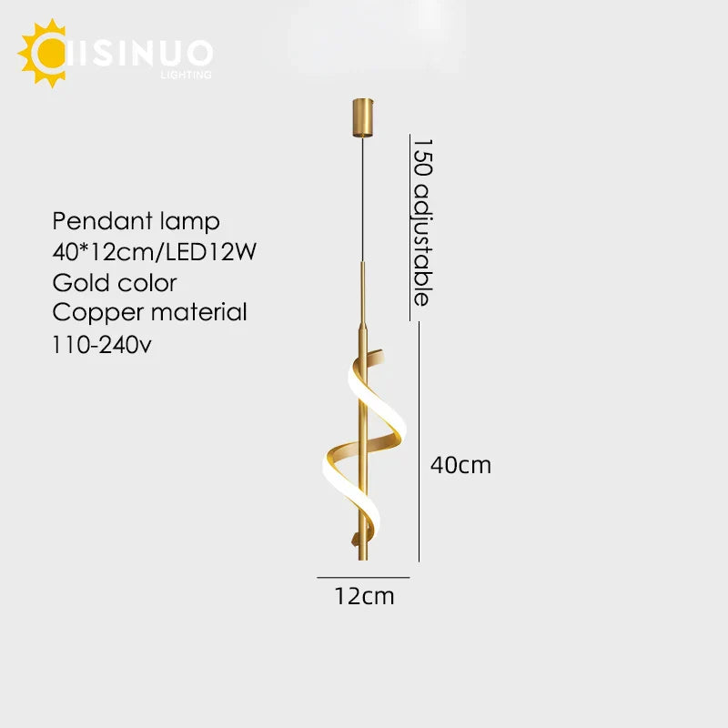 Gold Copper LED Wall Sconce for Bedroom Living Room Hallway