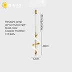 Gold Copper LED Wall Sconce for Bedroom Living Room Hallway