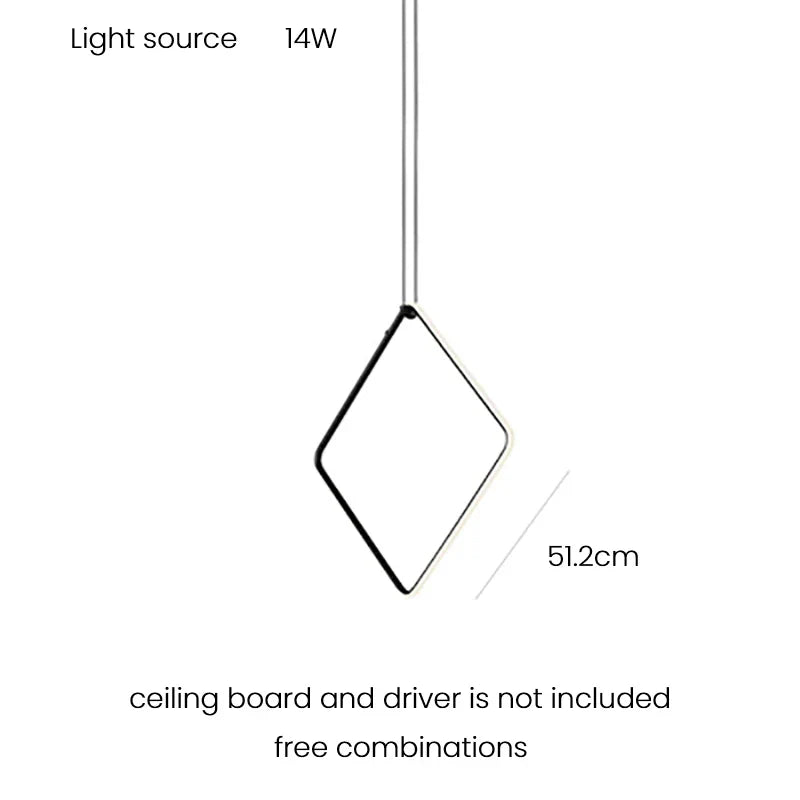 Minimalistic Pendant Light - Designer Ring Lamp for Office, Living Room, Bedroom