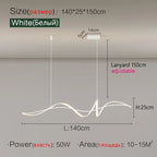 Nordic Style Chandelier Modern Dining Room Strip Lamps