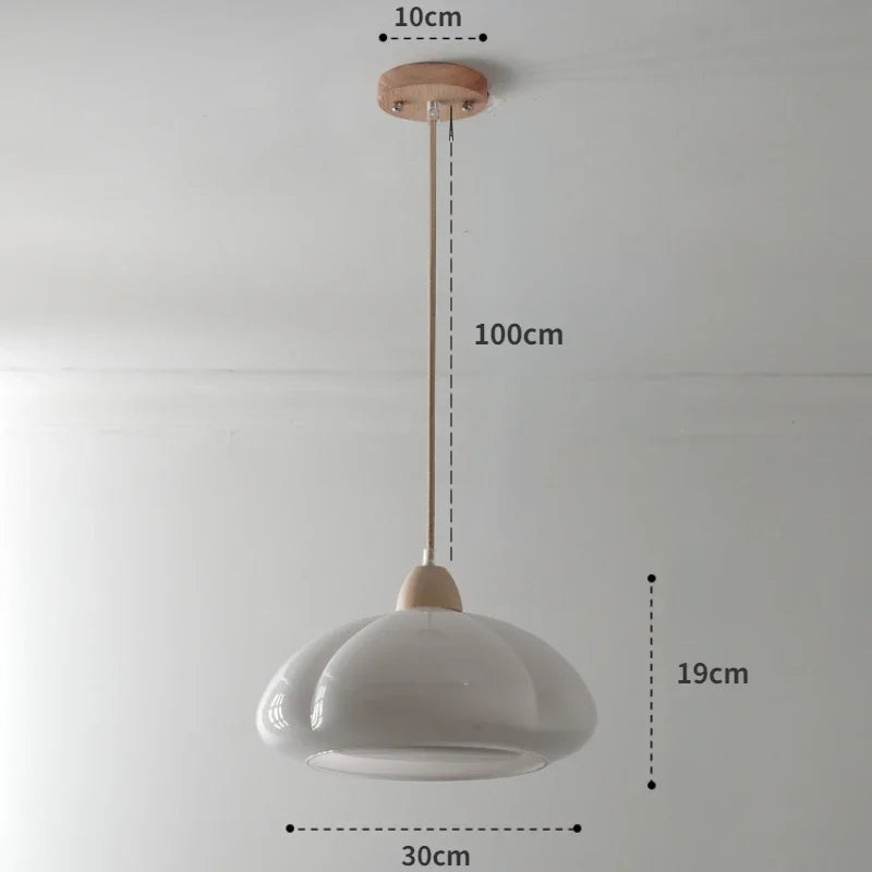 Glass Pumpkin Chandelier for Restaurant Balcony and Bedroom Lighting