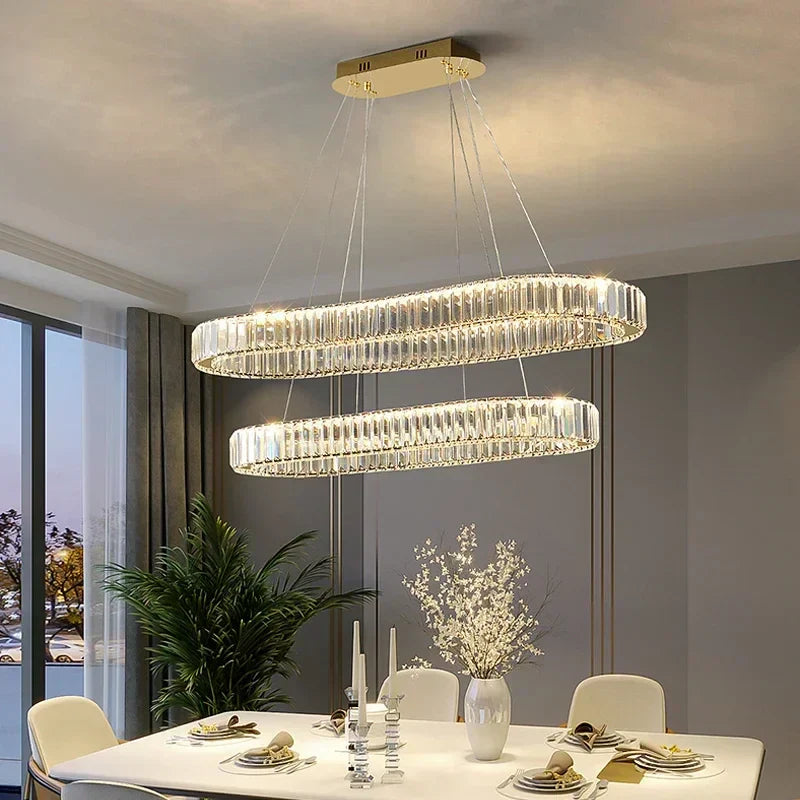 Crystal Pendant Chandelier: Modern Luxury LED Ceiling Light Fixture