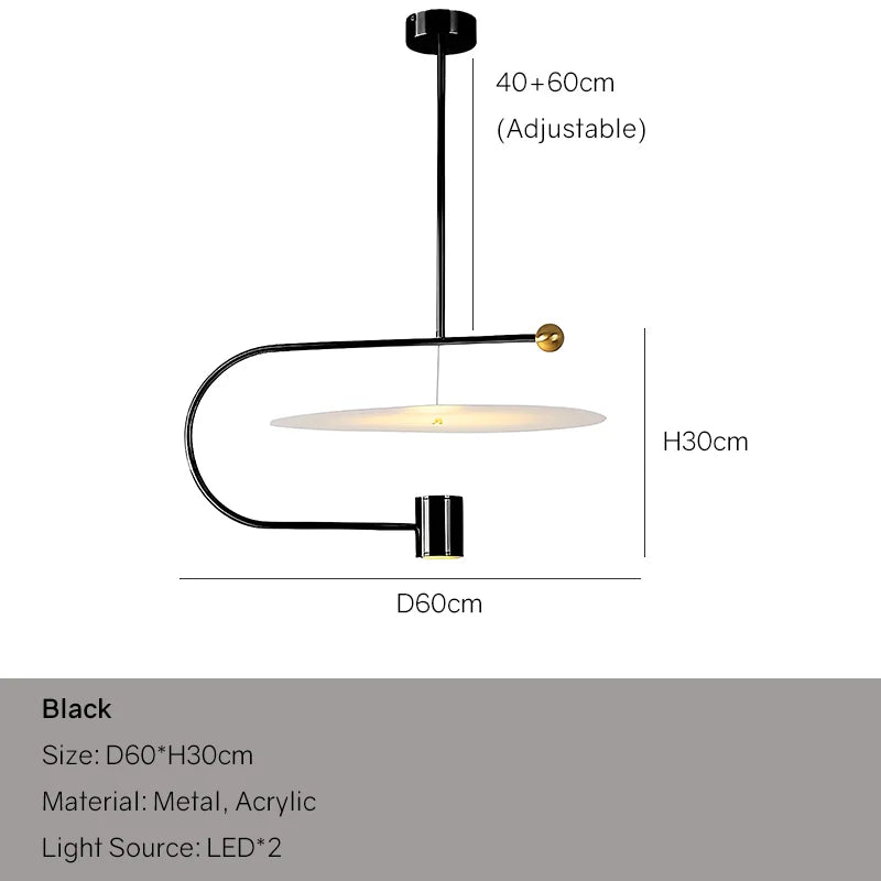 Modern LED Pendant Lights for Ceiling Minimalism and Restaurant Chandelier