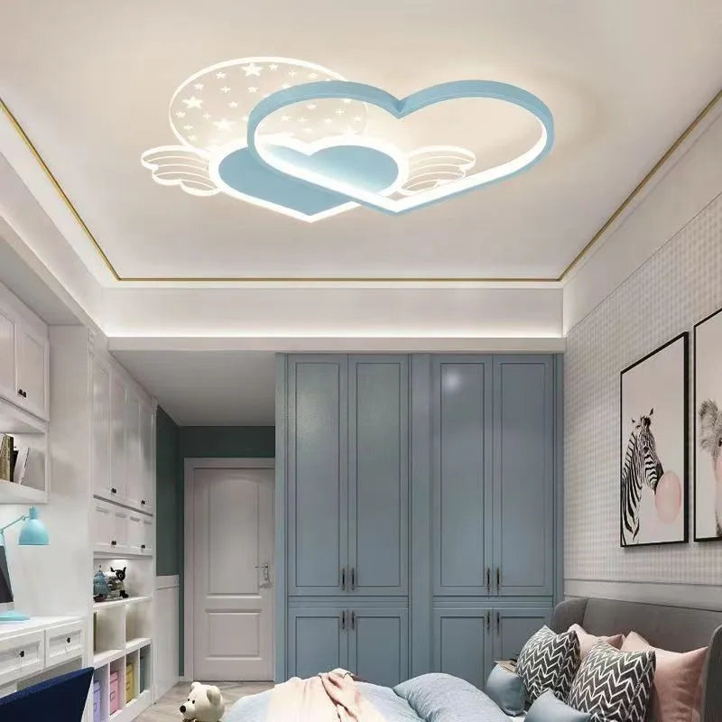 Love Ceiling Lamp: Modern Adjustable LED Chandelier for Boys & Girls Room