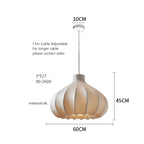 Viscontea Silk Pendant Light: Designer Italian Lamp for Living Room, Bedroom, Kitchen & Dining