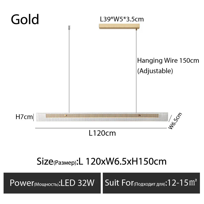 Modern Nordic Line Leader Table Lamp Chandelier for Bar and Dining Room