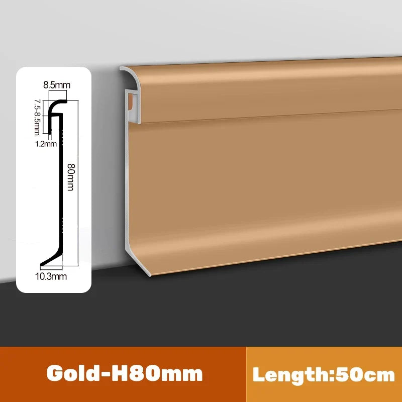 LED Skirting Line Aluminum Profile for Stylish Backlighting, Stair Lighting & Wall Trim