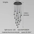 Water Drop Pendant Light: Modern Luxury Chandelier for Staircase, Bedside, Bar, and Restaurant