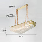 Modern Nordic Glass Tube Chandelier for Living Room Bedroom Restaurant Lighting