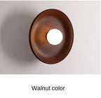 Wood Round Plate Wall Lights LED Nordic Modern Sconce for Home Décor