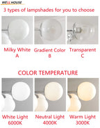 Silver LED Chandelier: Modern Nordic Glass Pendant Light for Home Décor