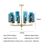 American Lustre Glass Chandelier LED Pendant Light Fixture