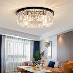 Crystal LED Ceiling Chandelier for Modern American Minimalist Décor