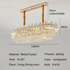 Crystal Pendant Chandelier: Elegant LED Lighting for Home Decor