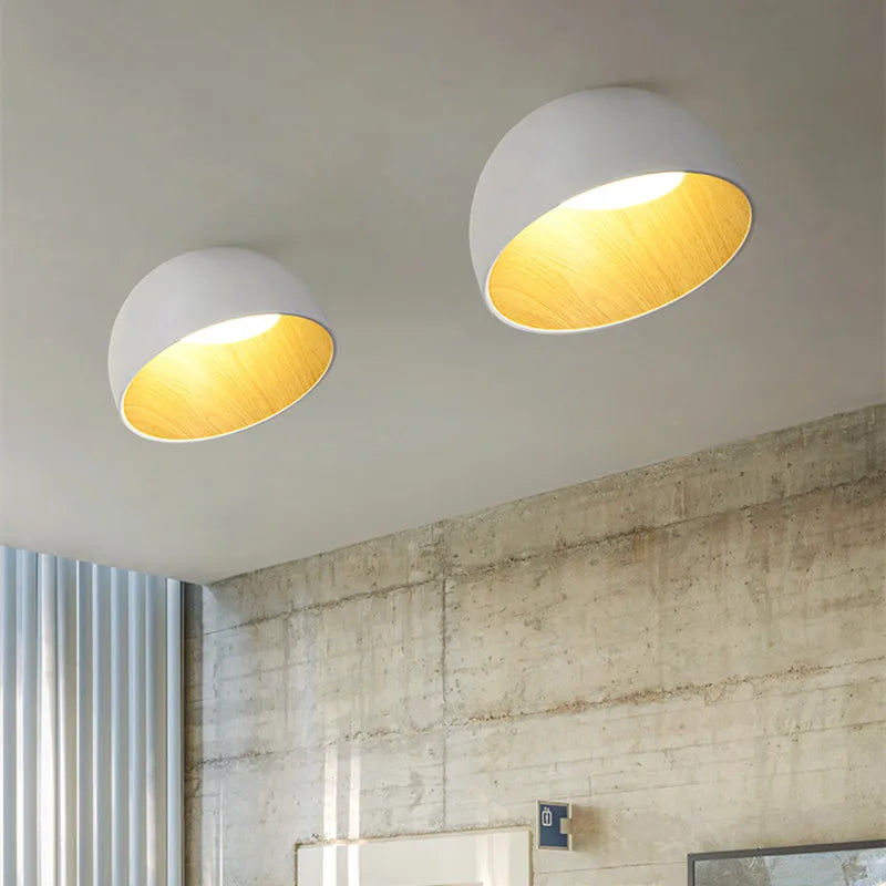 Wood Grain Ceiling Light - Designer Fixture for Study Room