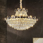 Crystal Light Luxury Chandelier for Living Room Dining Bedroom