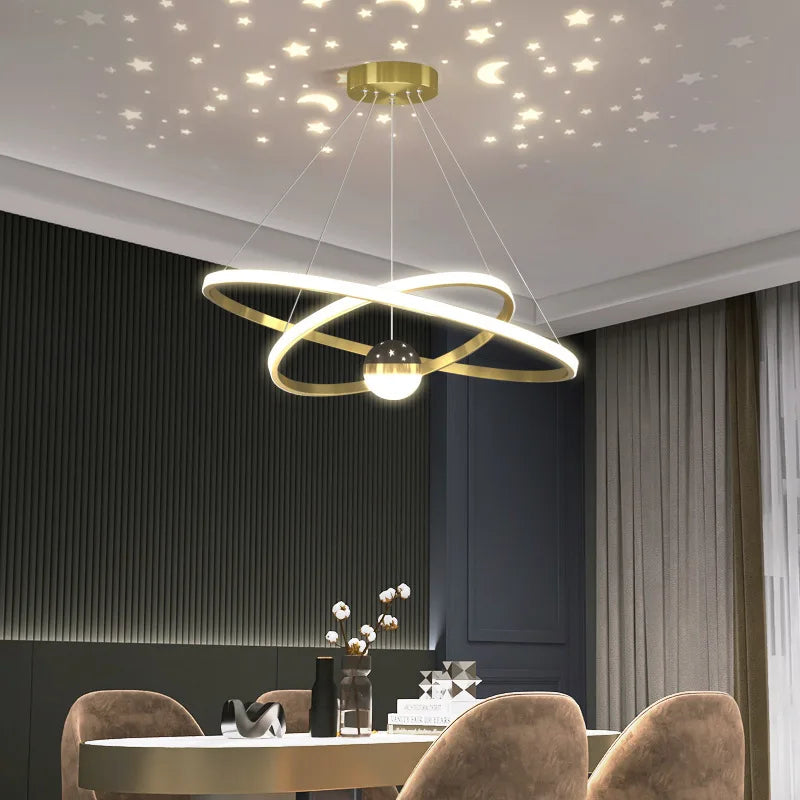 LED Gypsophila Chandelier for Modern Living Room Decor - Crown Ceiling Pendant Light