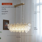 Modern Luxury Clear Glass Chandelier for Bedroom Living Room Kitchen.