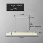 Glass Belt Chandelier: Modern Indoor Restaurant & Office LED Light