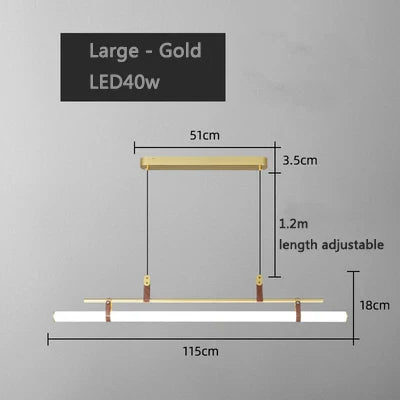 Glass Belt Chandelier: Modern Indoor Restaurant & Office LED Light