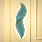 Nordic Feather LED Wall Lamp White Indoor Sconce Light for Bedroom, Living Room