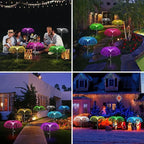 Solar Jellyfish Lawn Lights - Outdoor Fiber Optic Decor for Patio & Yard