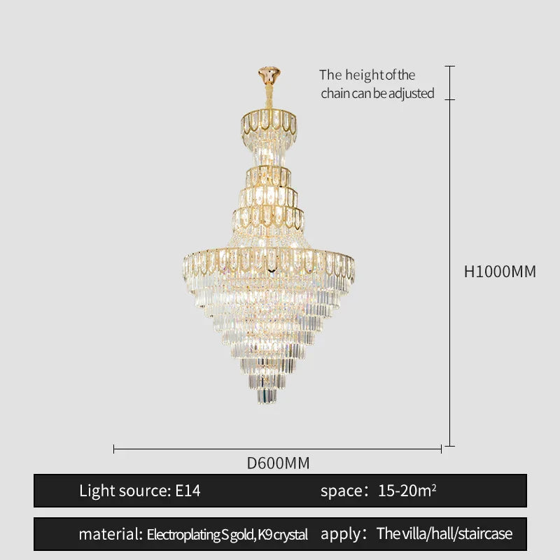 Elegant Crystal Chandelier for Luxury Living Room Decor