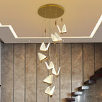 Butterfly Chandelier Lighting by Afralia™: Modern LED Fixtures for Living, Staircase, Bedroom.