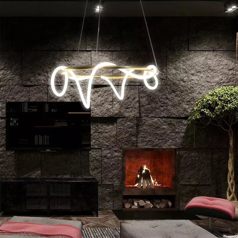 Modern Designer Chandelier for Living Room, Dining Table, Bar - Lines Lighting