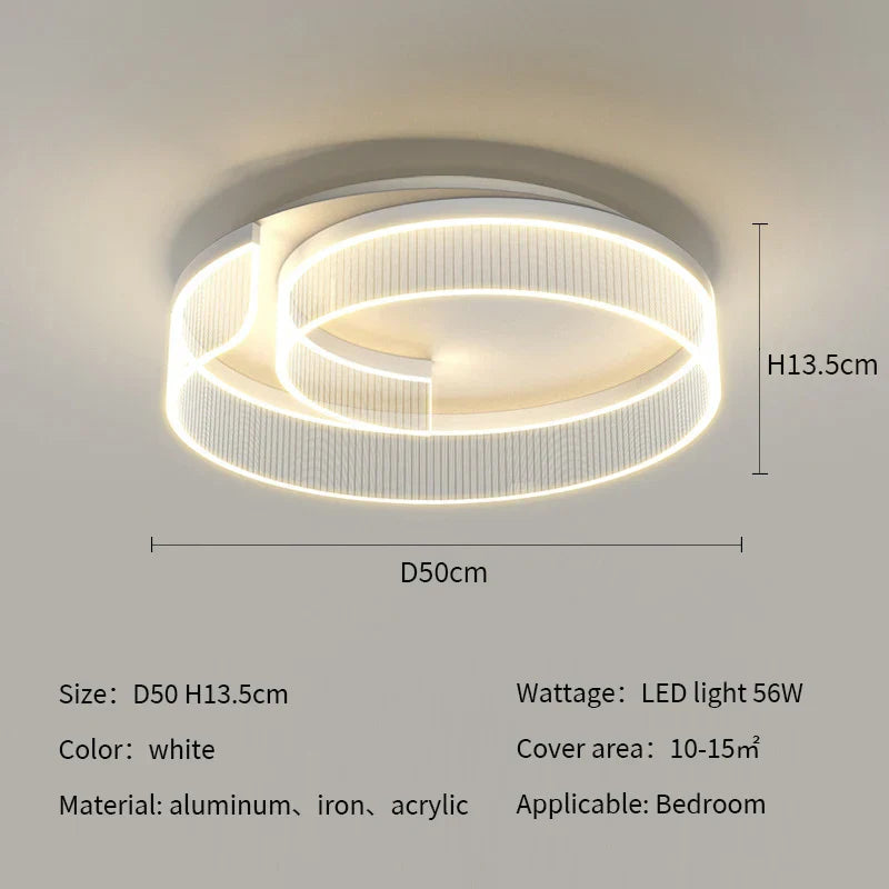 Round Led Ceiling Light: Stylish Acrylic Bedroom Lamp for Modern Lighting Solutions
