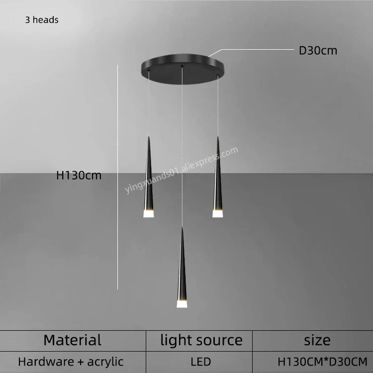 Modern Loft Chandelier LED Ceiling Light for Living Room Hallway