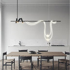 Nordic Hose LED Chandelier - Black Pendant Lamp for Dining Room