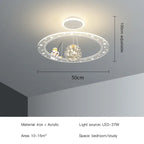 LED Chandelier for Boy's Room with Remote Control and Modern Design