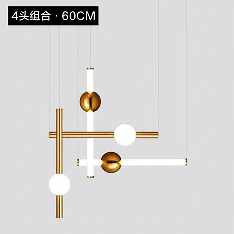 Modern Wand LED Pendant Light for Bedside Living Room, Hotel Hall Decor