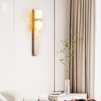 Nordic Brass Marble Wall Sconce for Modern Indoor Lighting