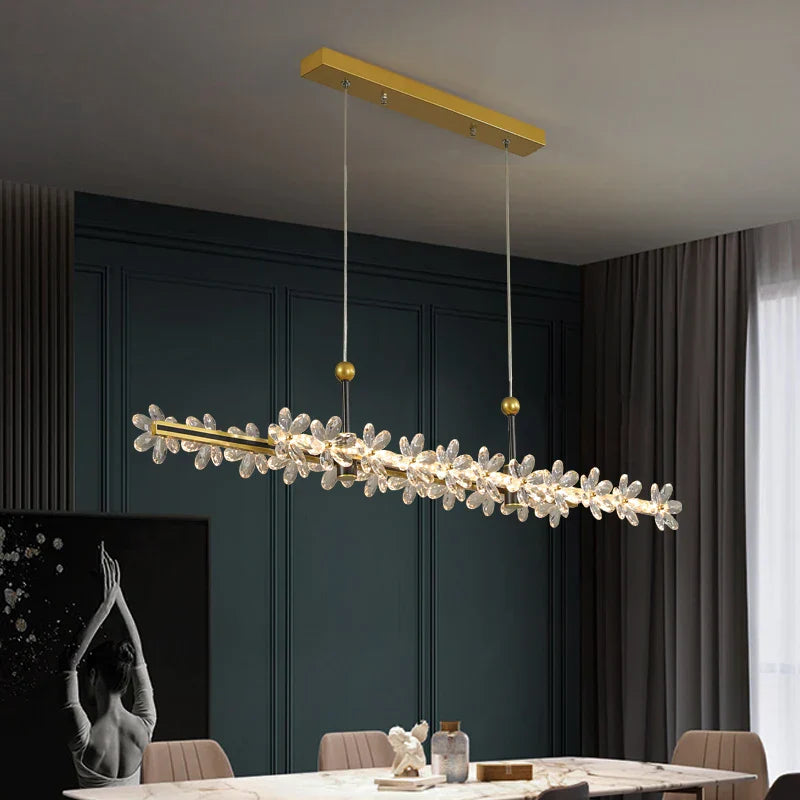 Gold Crystal Ring Chandelier Pendant Light, Luxury Modern Design for Home Décor