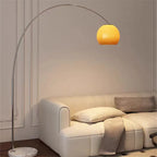 Nordic Orange Arc Floor Lamp with Marble Base - Brand