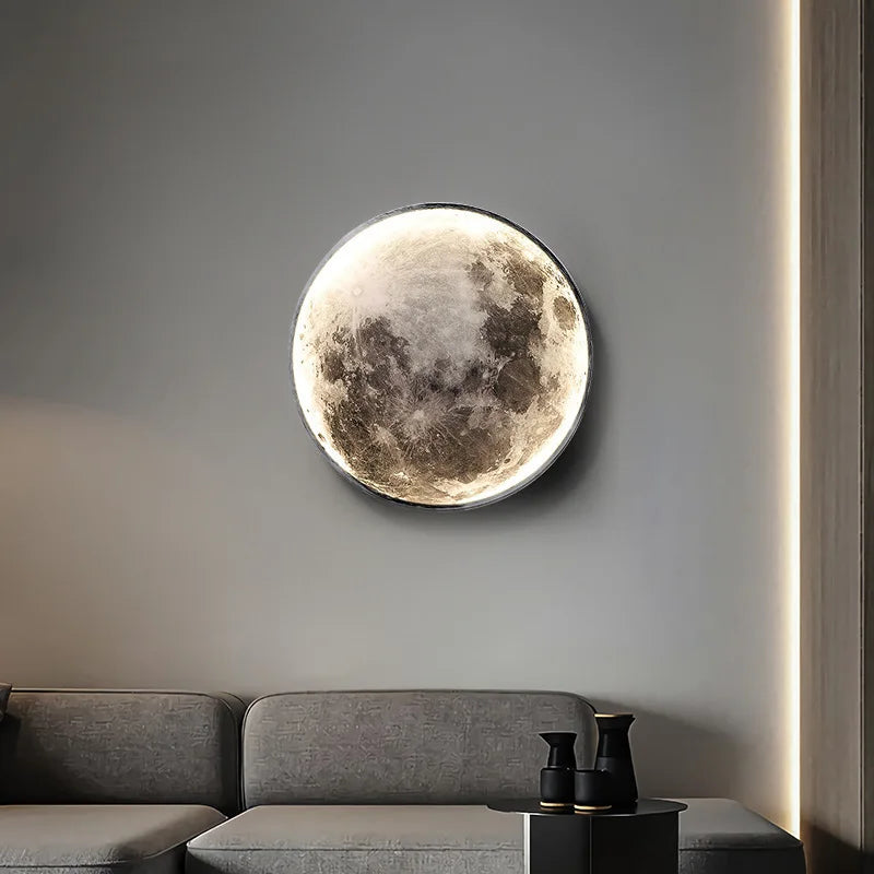 Moon LED Wall Lamps: Modern Indoor Lighting for Bedroom, Living Room, Hall Decoration.